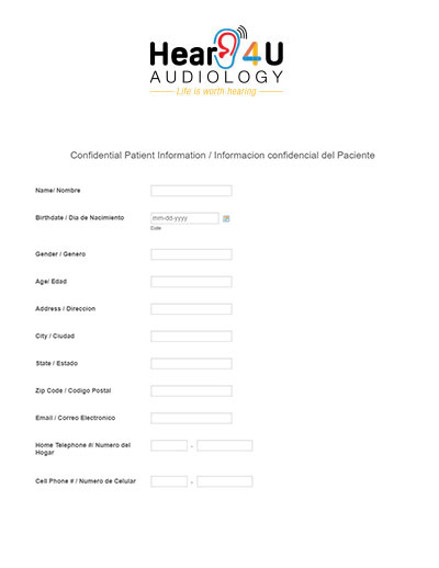 Adult Patient Information Form - Hear 4 U